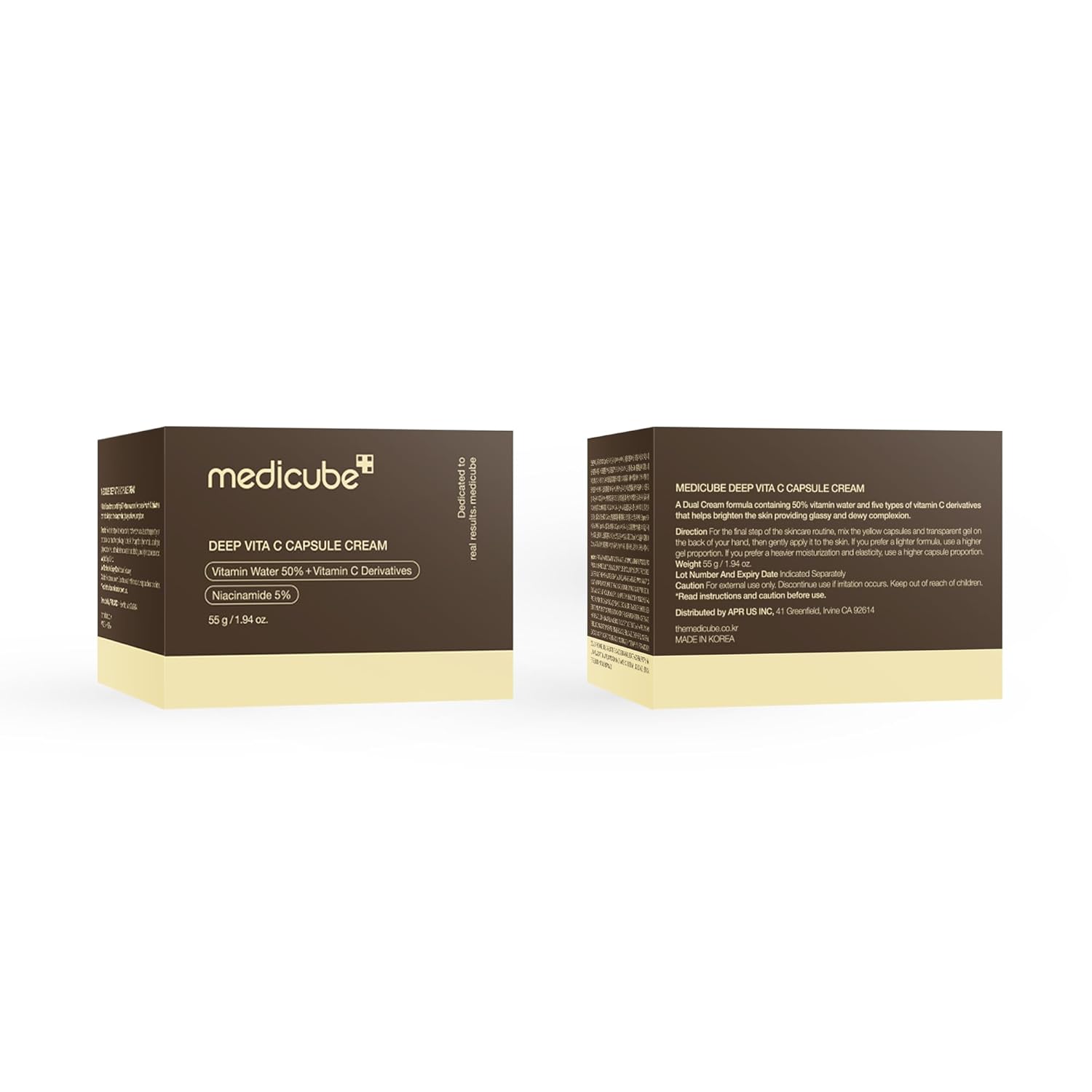 Vita C Medicube TXA Niacinamide Capsule Cream – Korean Double Brightening Moisturizer, Hydrate & Revive Skin Glow