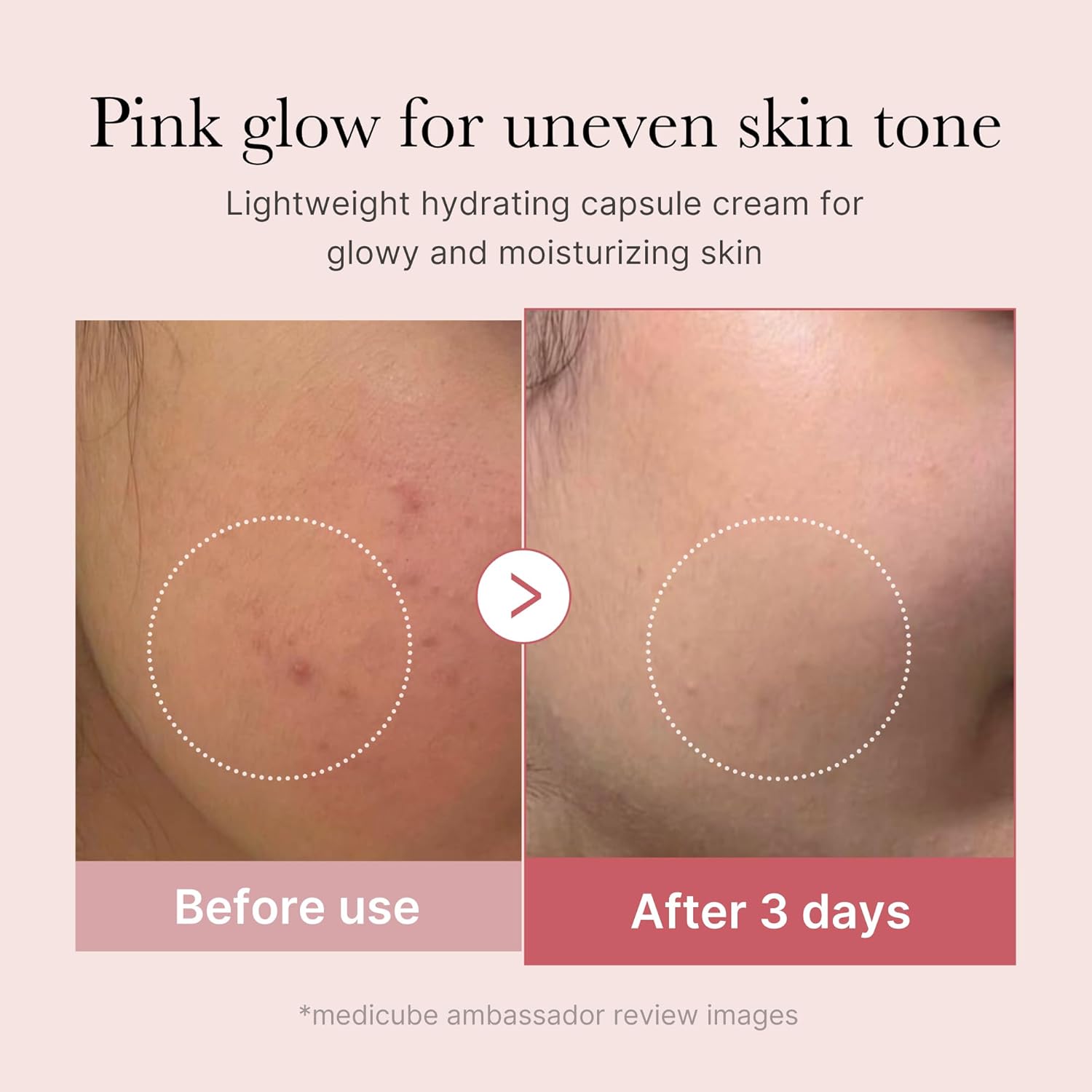 Medicube TXA Niacinamide collagen caspule cream DNA PDRN Pink face moisturizer