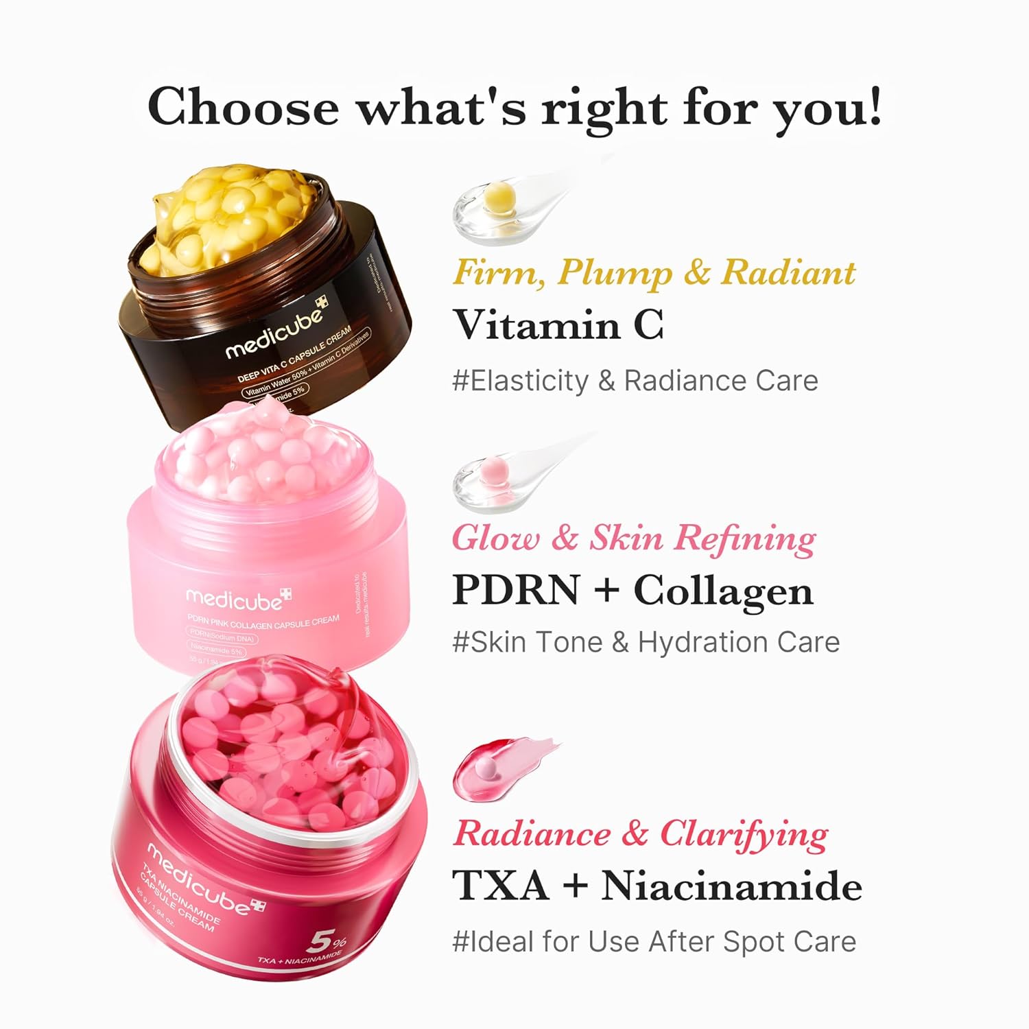 Vita C Medicube TXA Niacinamide Capsule Cream – Korean Double Brightening Moisturizer, Hydrate & Revive Skin Glow